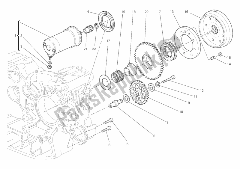 Todas las partes para Motor De Arranque de Ducati Monster 696 USA 2008